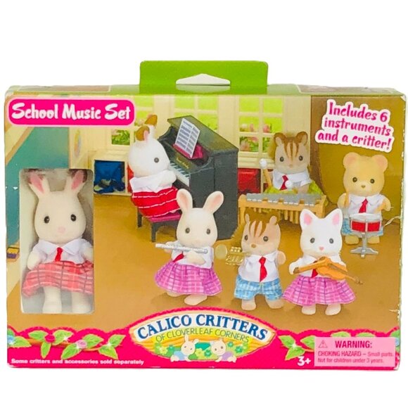 Calico Critters School Music Set New in Box w/1 Calico Critter - Picture 1 of 16